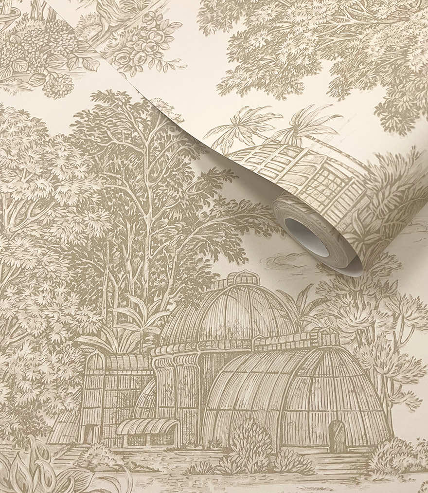 Blenheim Toile Wallpaper - Cream