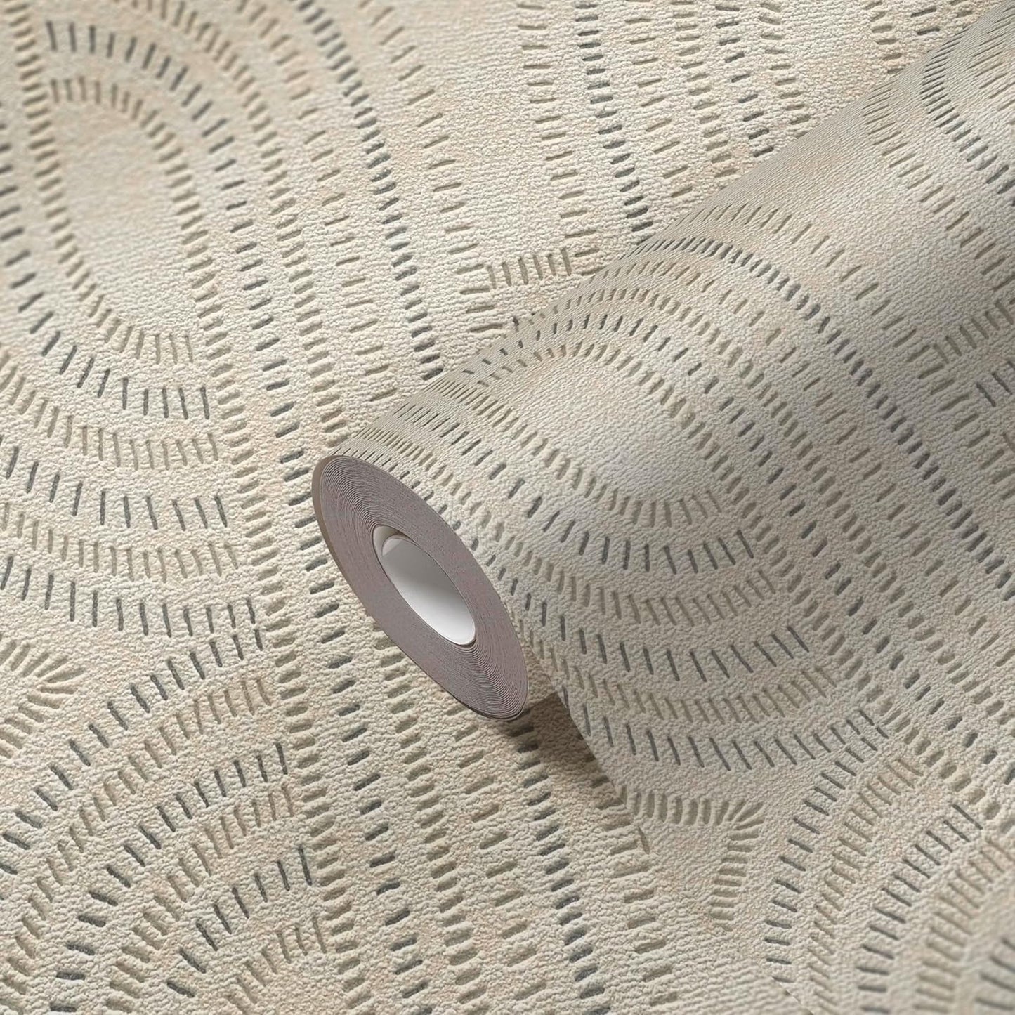 French Affair Wallpaper - Beige Metallic