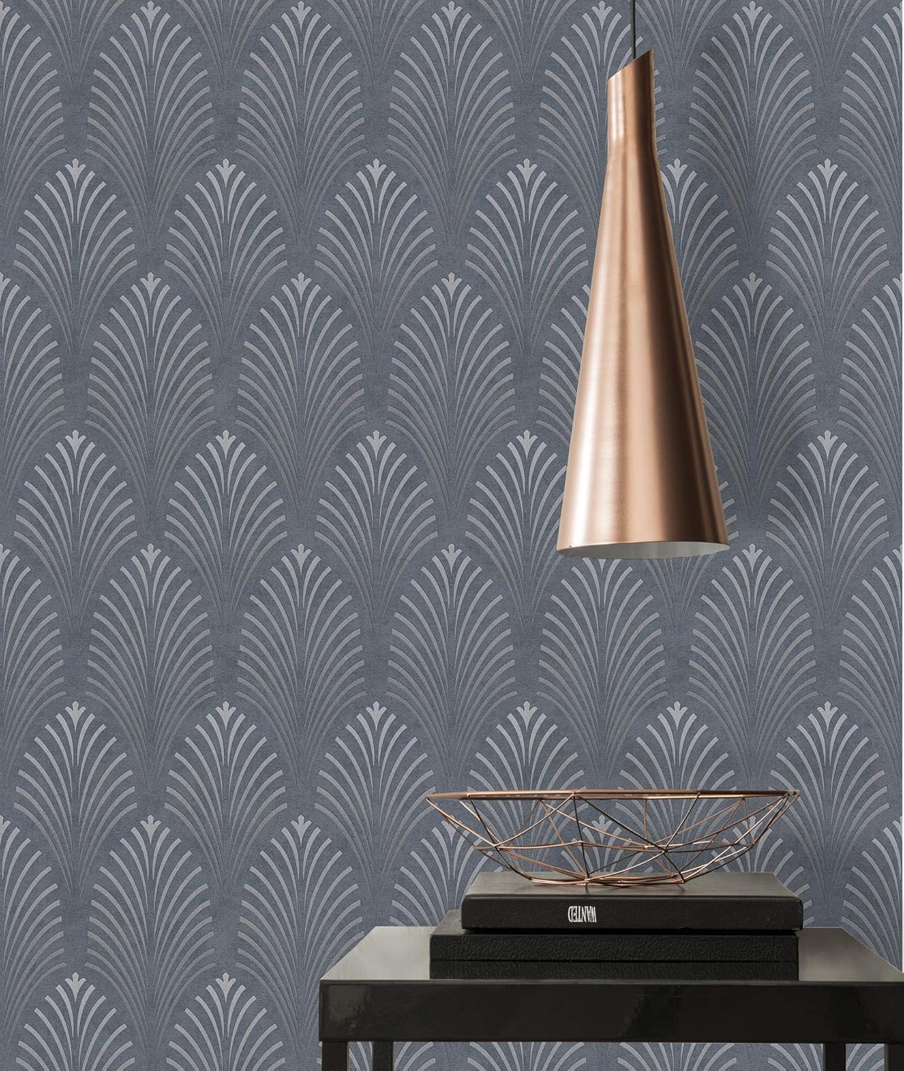 Pop Style Art Deco - Metallic Wallpaper - Grey - 48 Rolls due July 2026