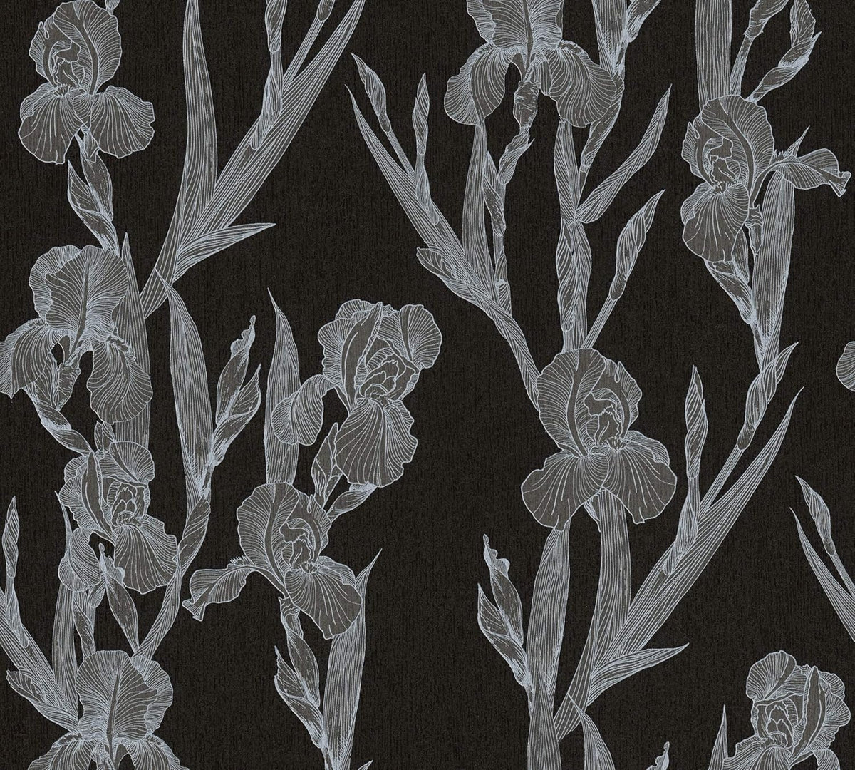 Iris - Floral Daniel Hechter Wallpaper - Black