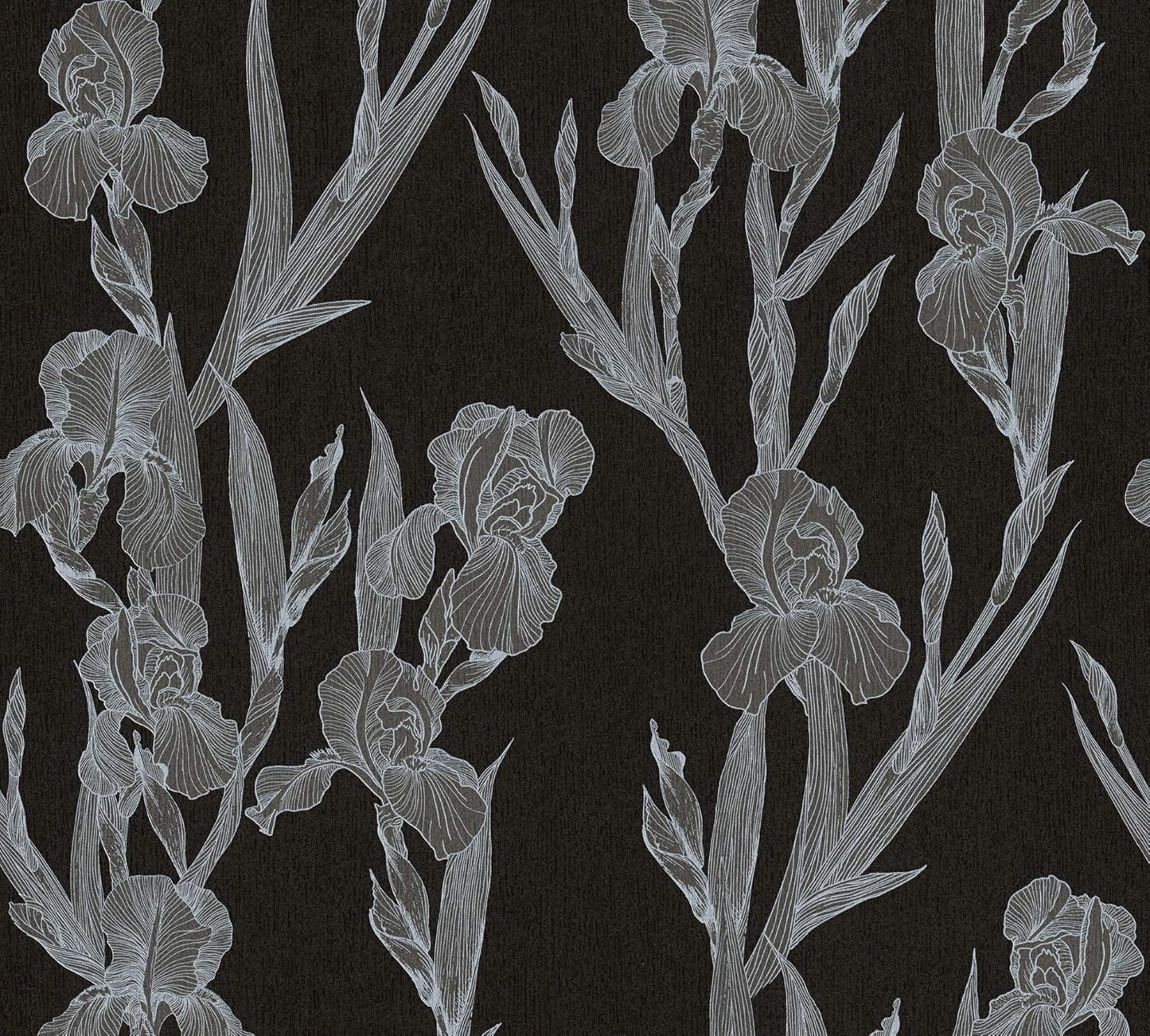 Iris - Floral Daniel Hechter Wallpaper - Black