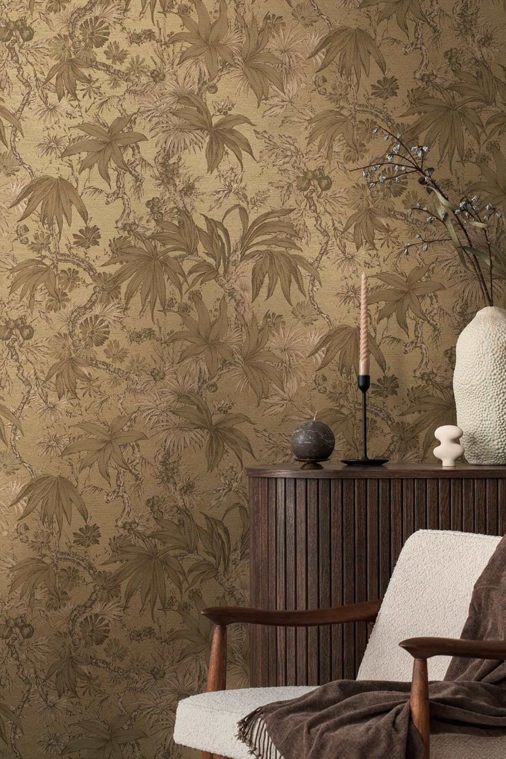 Sepia Memories - Jungle Wallpaper - Brown