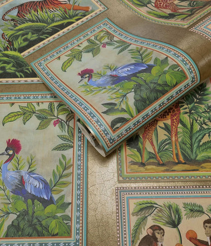 Menagerie Wallpaper – Gold