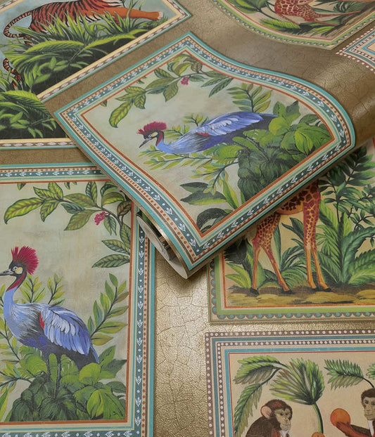 Menagerie Wallpaper – Gold