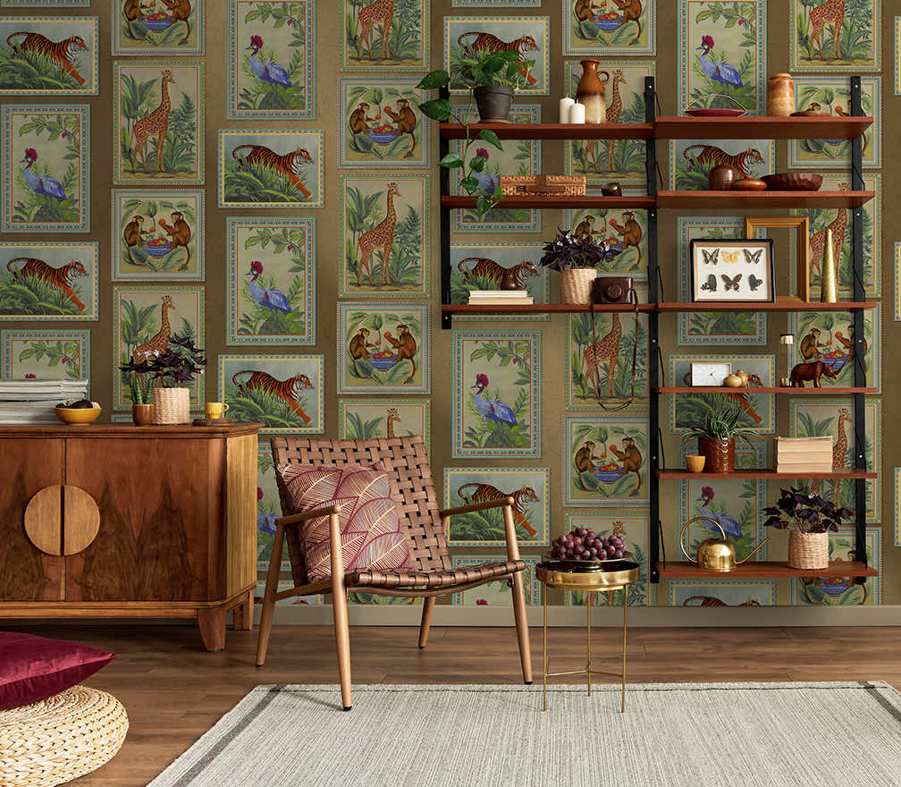 Menagerie Wallpaper – Gold