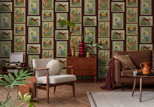 Menagerie Wallpaper – Berry