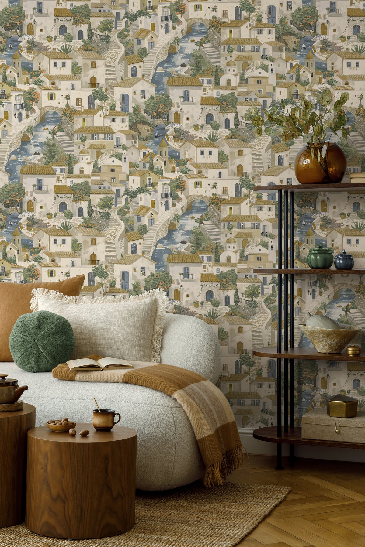 Monteroso Wallpaper – Beige/Blue
