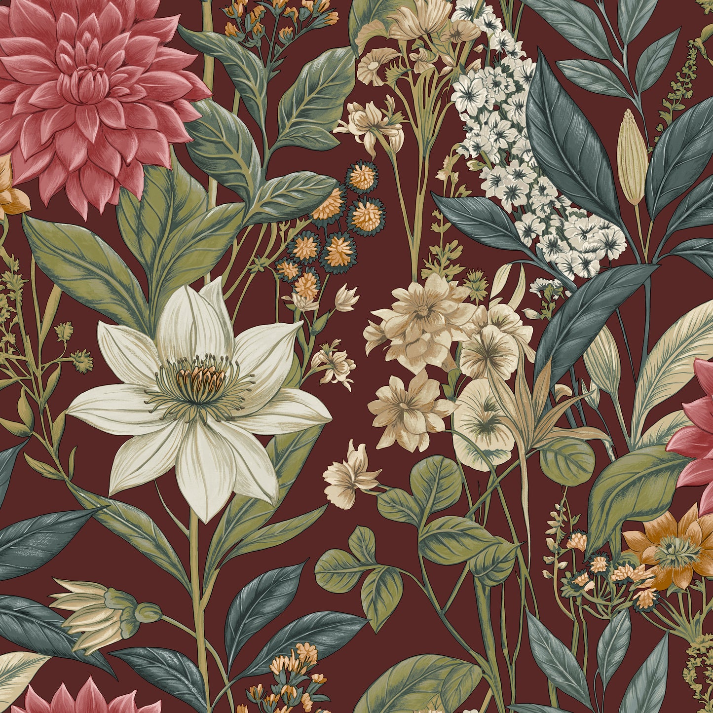 Clematis Wallpaper – Berry
