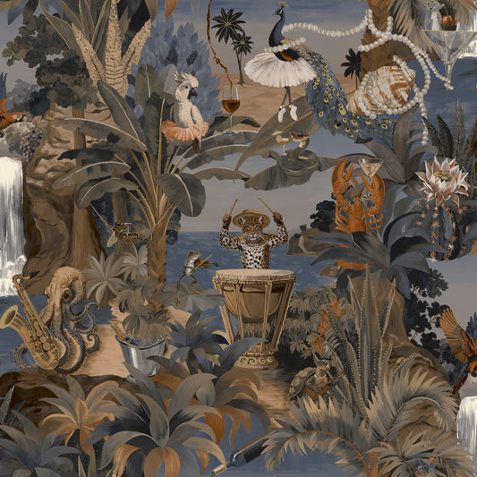 Sunset Carnival Wallpaper – Navy