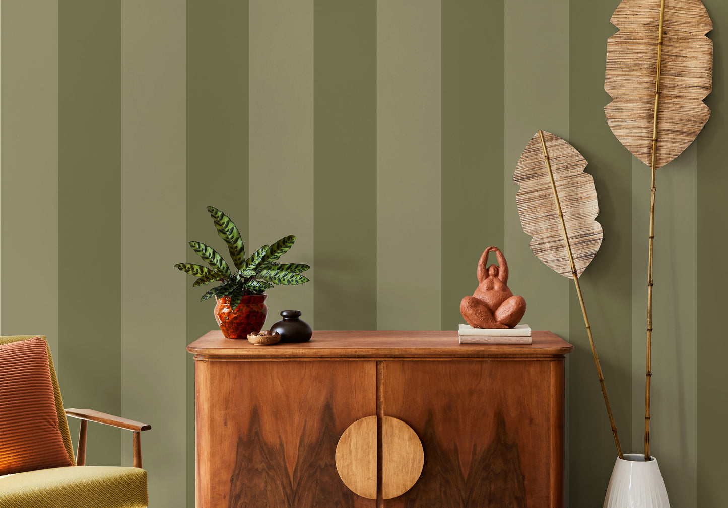 Cordelia Stripe Wallpaper – Green