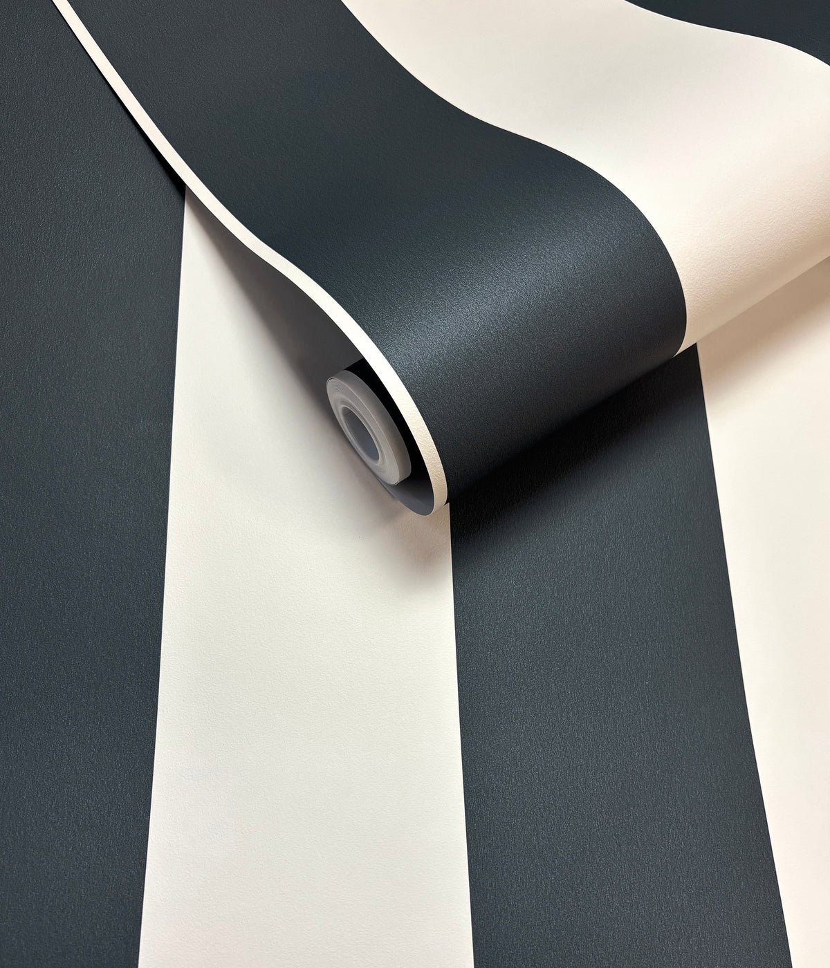 Sample - Cordelia Stripe Wallpaper - Navy Black