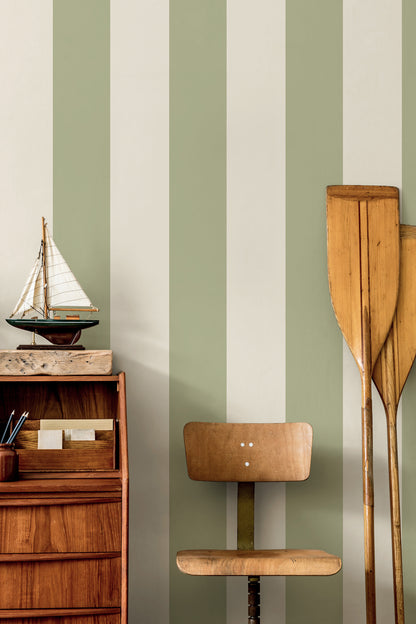 Cordelia Stripe Wallpaper – Sage