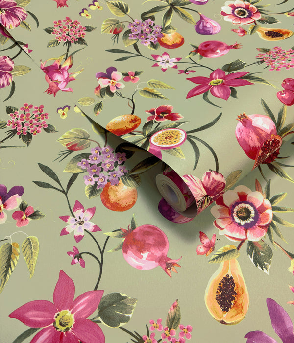 Sample - Tropica Wallpaper - Sage