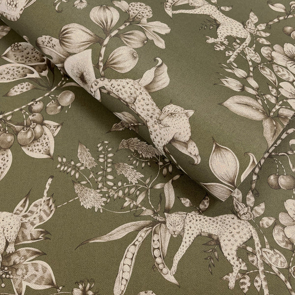 Sample – Liana – Leopard Wallpaper – Khaki