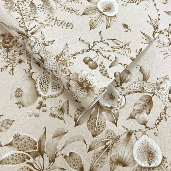 Sample – Liana – Leopard Wallpaper – Beige