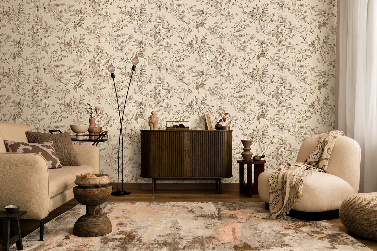 Liana – Leopard Wallpaper – Beige