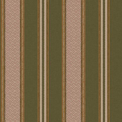 Khaki woven-stripe wallpaper — flat pattern detail, Patola by The Inside