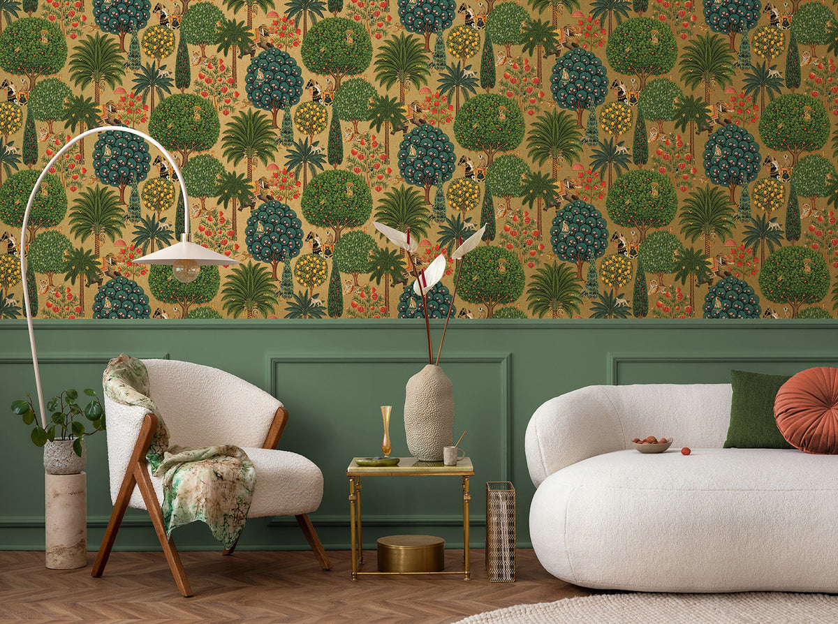 Bengal – Menagerie Wallpaper – Antique Gold
