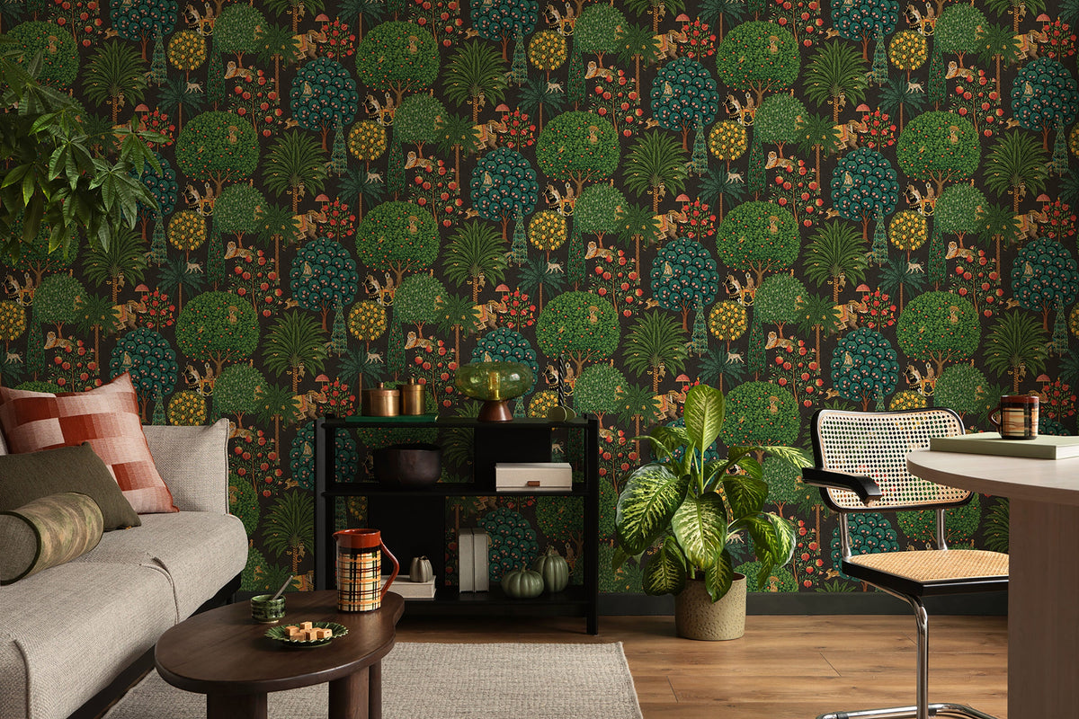 Bengal – Menagerie Wallpaper – Charcoal