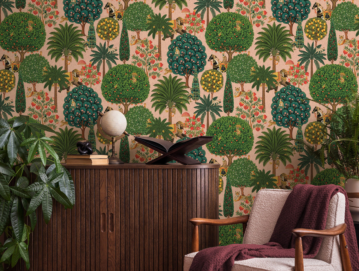 Bengal – Menagerie Wallpaper – Blush
