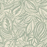 Musa – Paisley Leaf Wallpaper – Light Teal