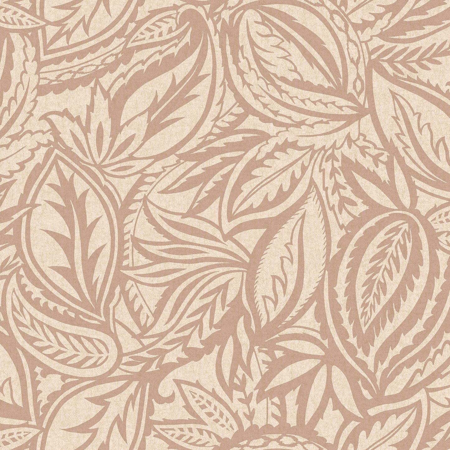 Blush abstract paisley-leaf wallpaper — flat pattern detail, Musa by The Inside