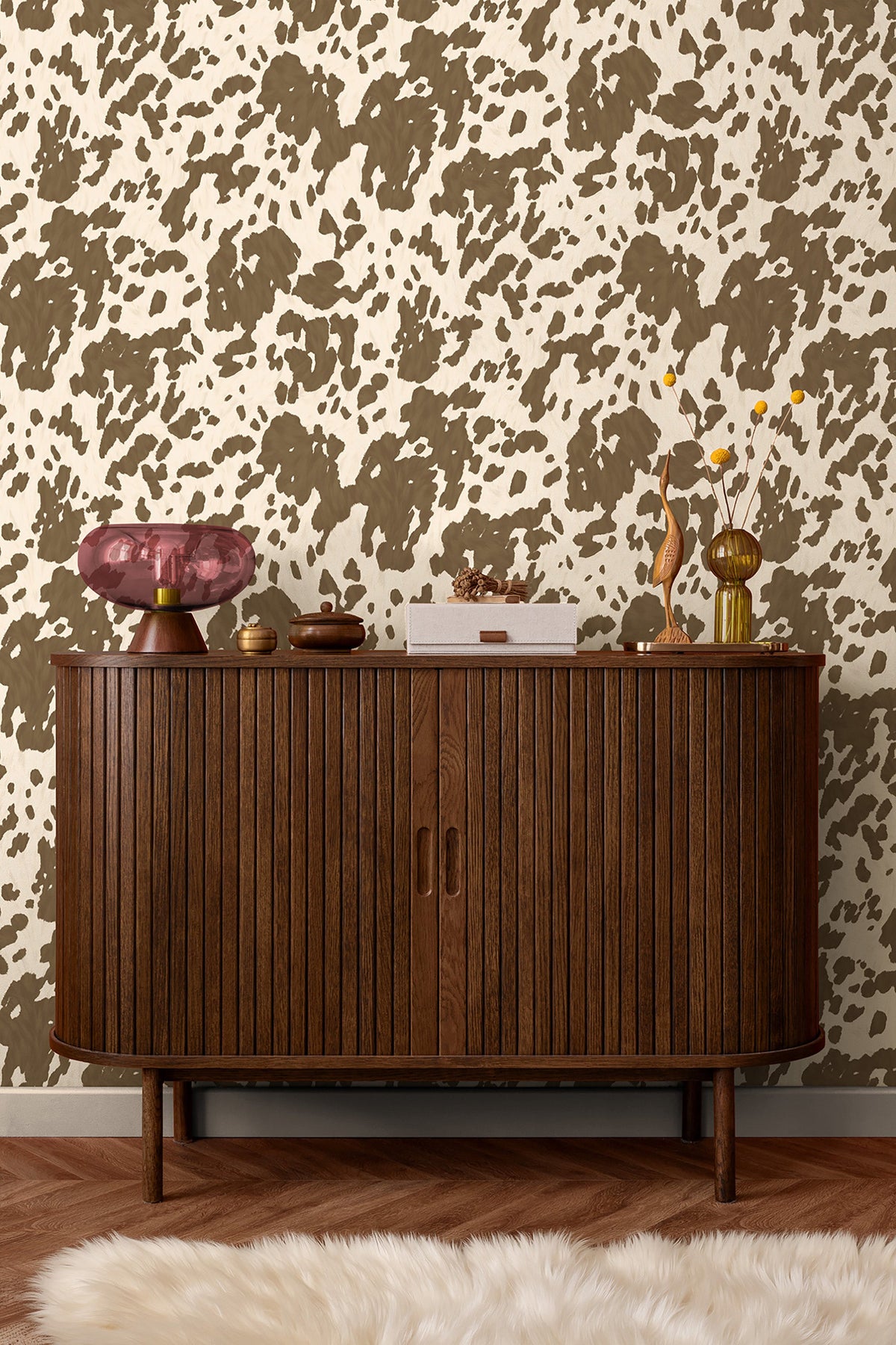 Holstein – Cowhide Wallpaper – Cocoa