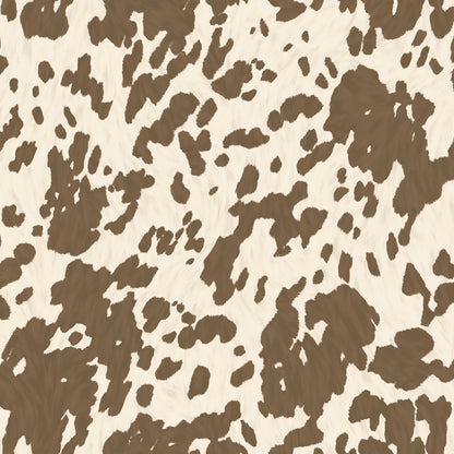 Cocoa cowhide-pattern wallpaper — flat pattern detail, Holstein by The Inside