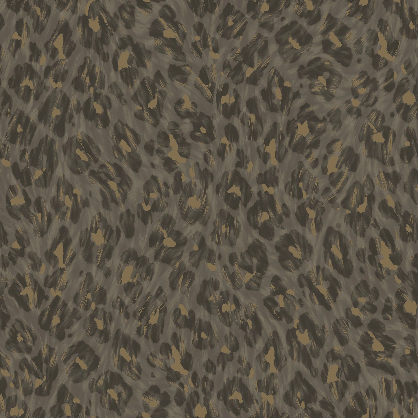 Charcoal leopard-print rosette wallpaper — flat pattern detail, Rosette by The Inside