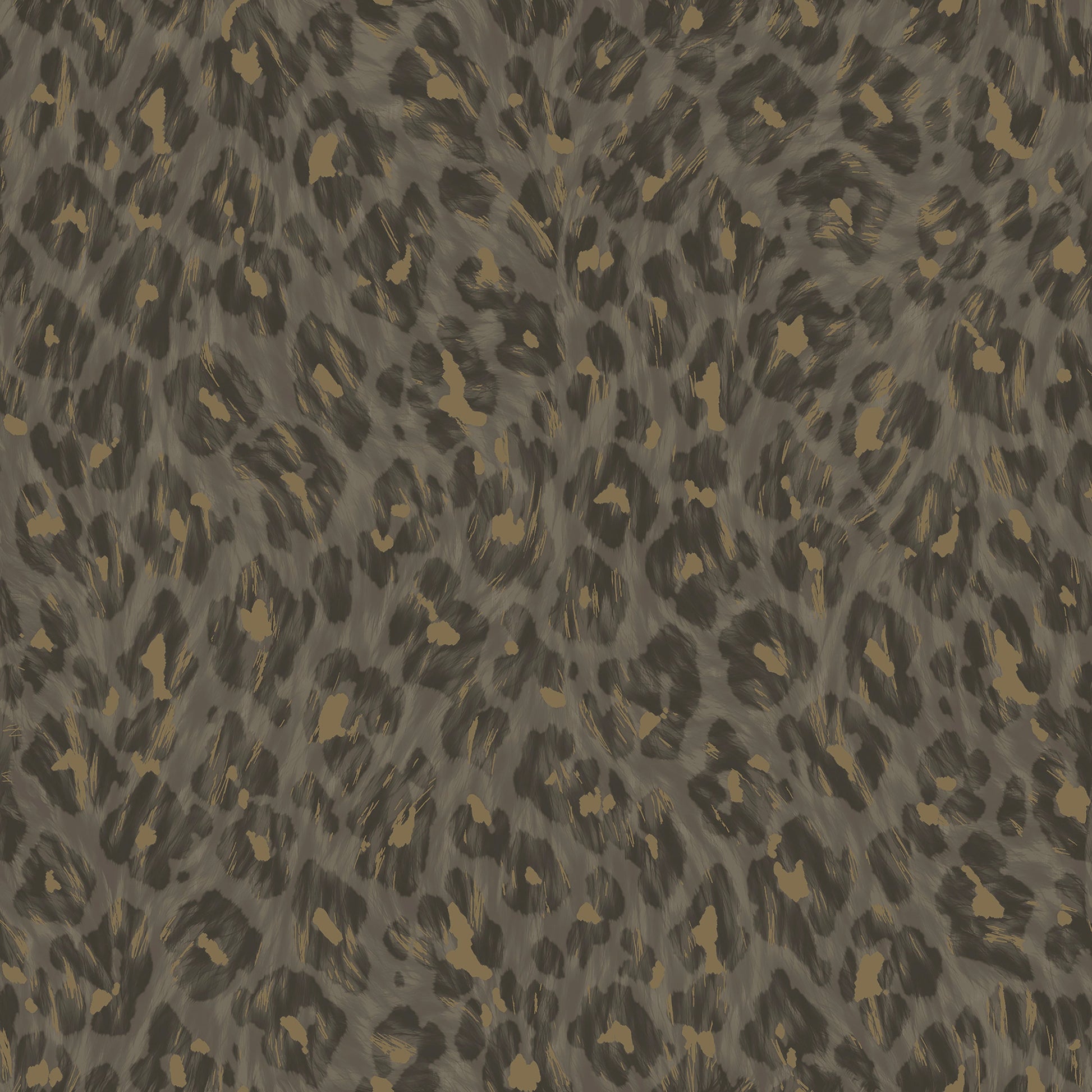 Charcoal leopard-print rosette wallpaper — flat pattern detail, Rosette by The Inside
