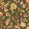 Amaranth – Jacobean Floral Wallpaper – Khaki