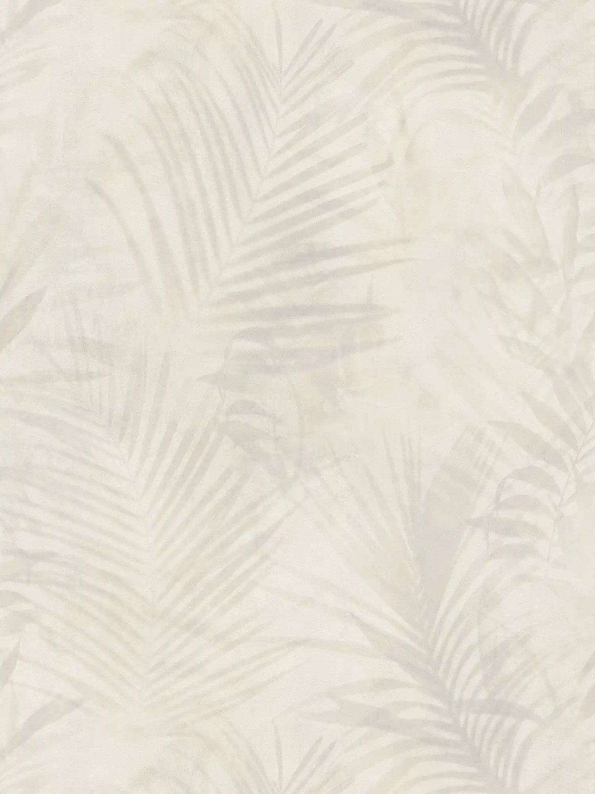 Sample - Soft Palm Leaf Wallpaper - Cream