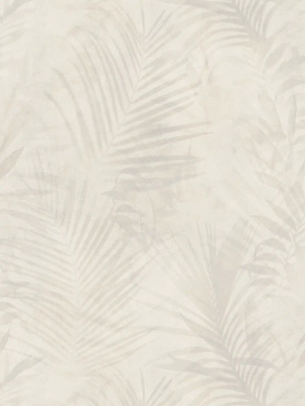 Sample - Soft Palm Leaf Wallpaper - Cream