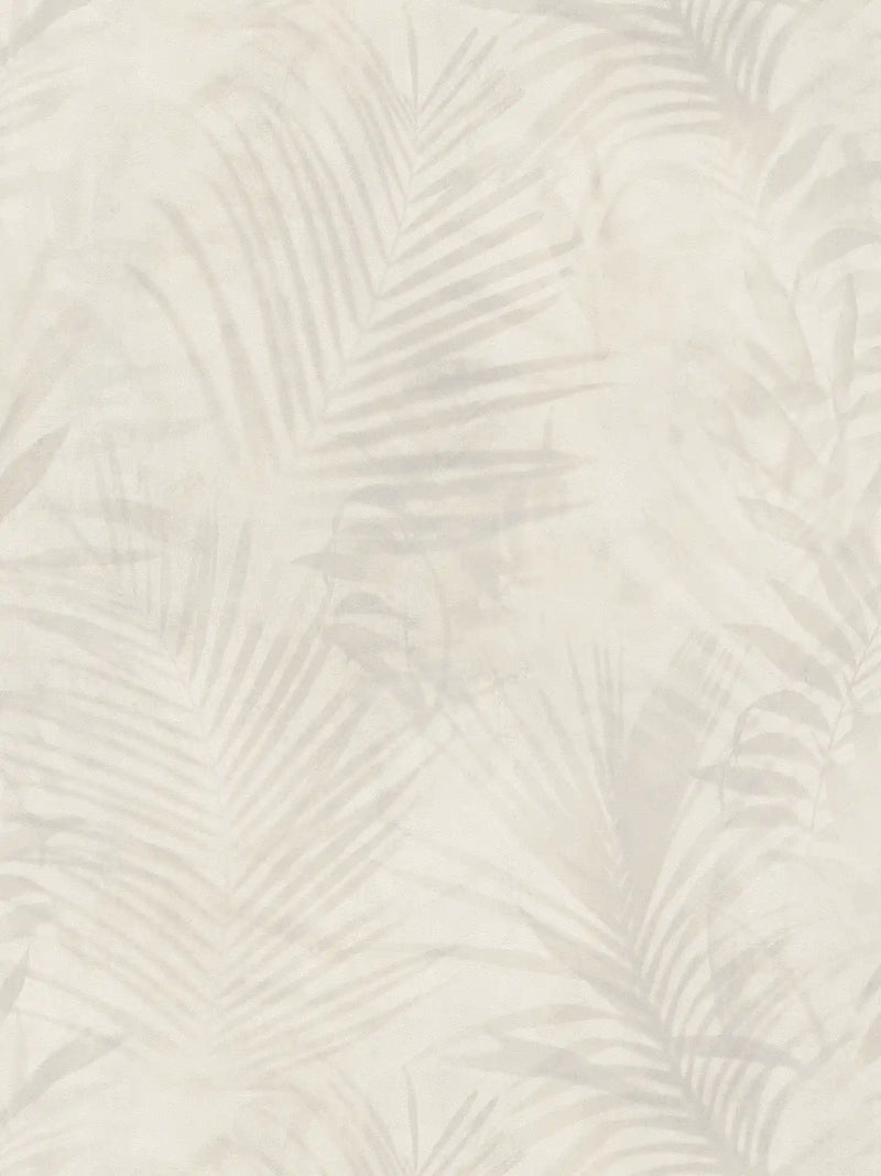 Sample - Soft Palm Leaf Wallpaper - Cream