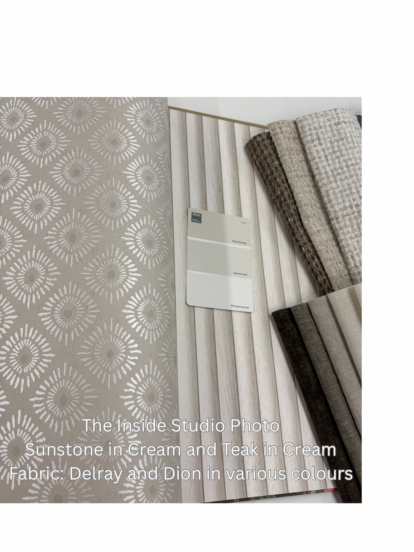 Sunstone - Soft Geometric Wallpaper - Cream