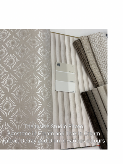 Sunstone - Soft Geometric Wallpaper - Cream