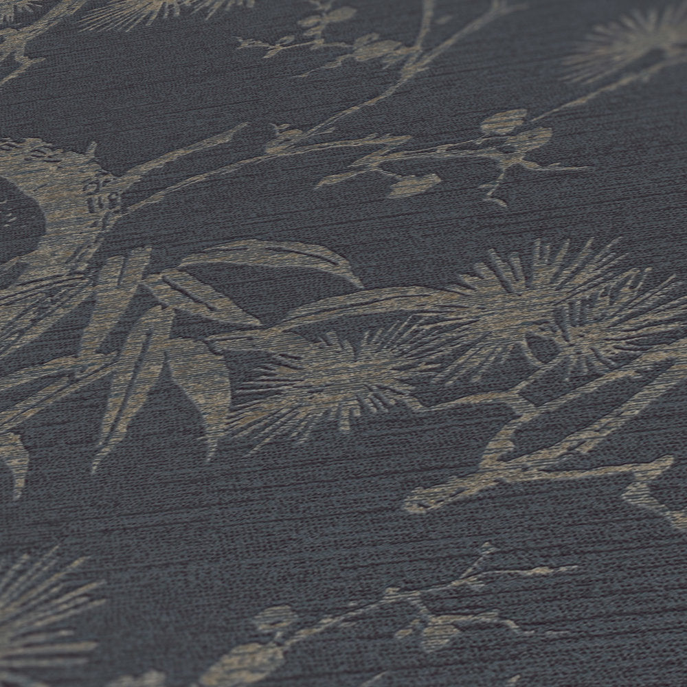 Tokyo Garden Wallpaper - Black