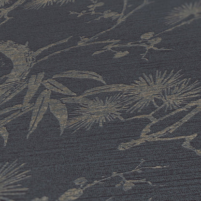 Tokyo Garden Wallpaper - Black