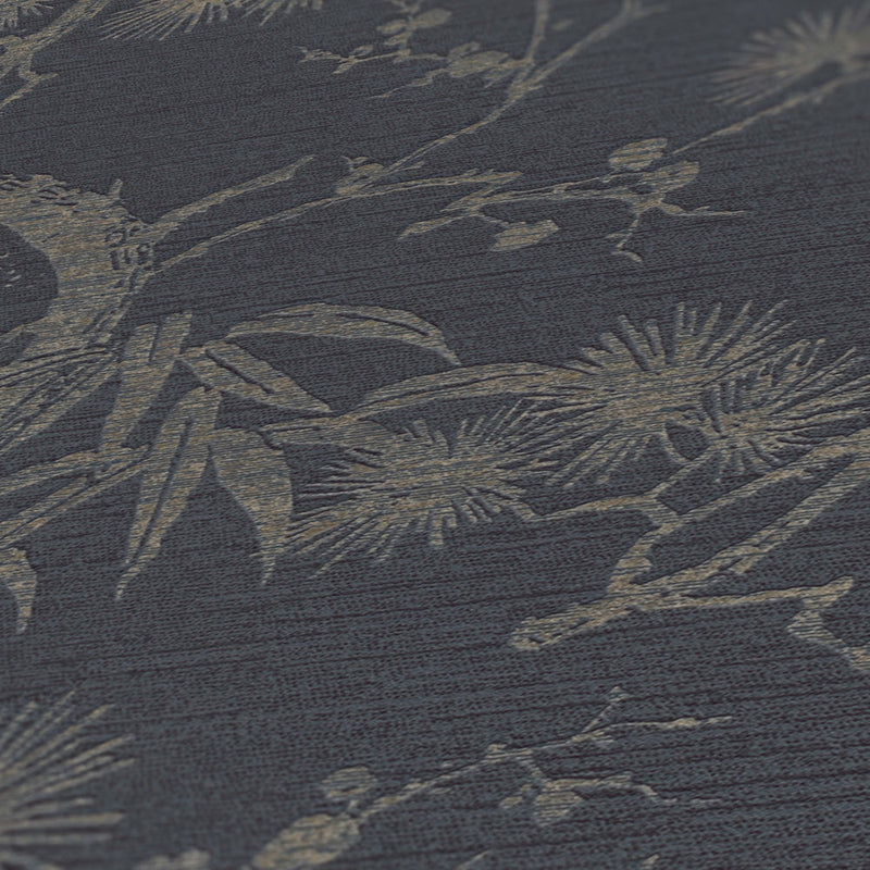 Tokyo Garden Wallpaper - Black