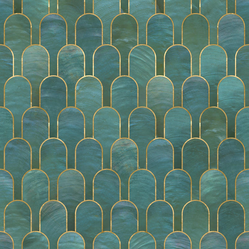 Sample - Bethan Gray Nizwa Wallpaper - Jade Nizwa