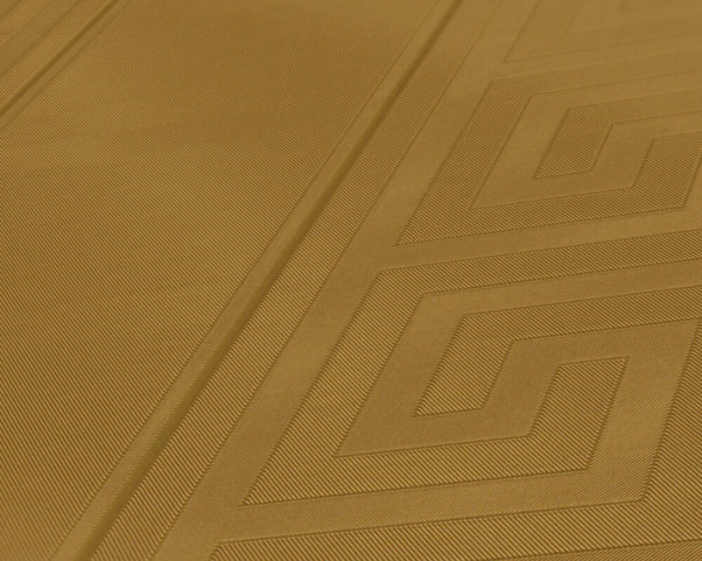 Versace Greek Key Stripe Wallpaper  - Gold