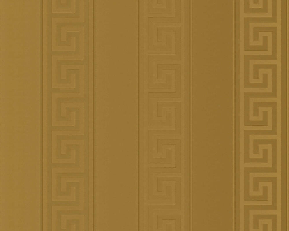 Versace Greek Key Stripe Wallpaper  - Gold
