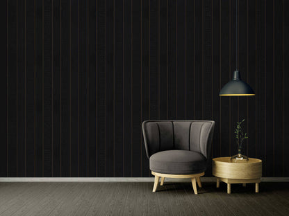 Versace Stripes Wallpaper (Versace 3 Collection) - Black