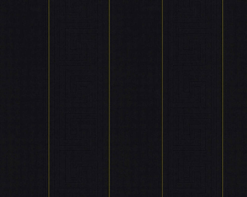 Sample - Versace Stripes Wallpaper (Versace 3 Collection) - Black