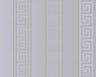 Versace Greek Key Stripe Wallpaper - Silver/Gold