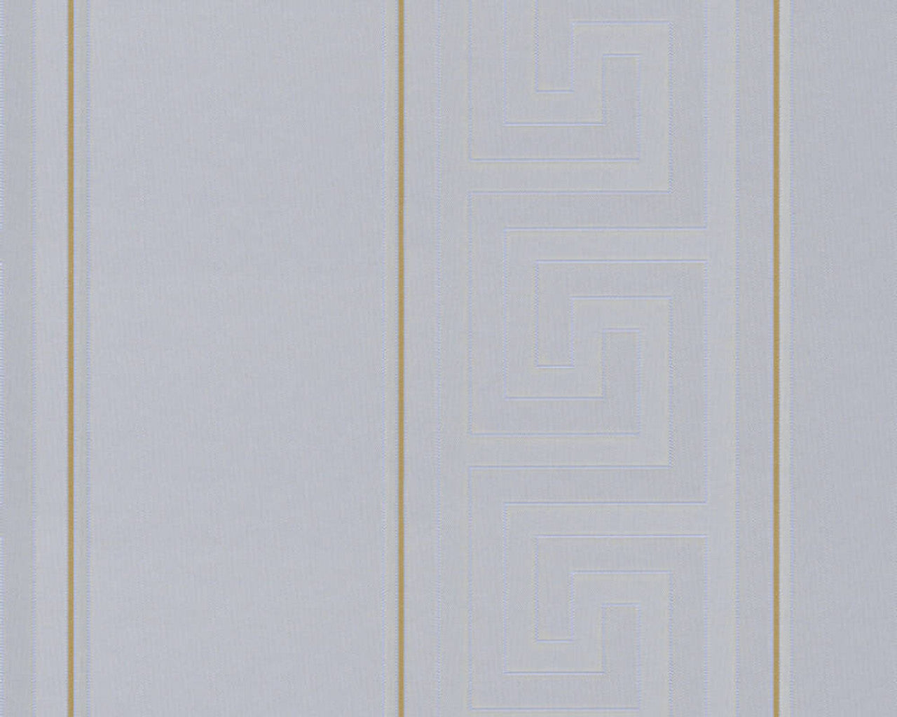 Versace Greek Key Stripe Wallpaper - Silver/Gold