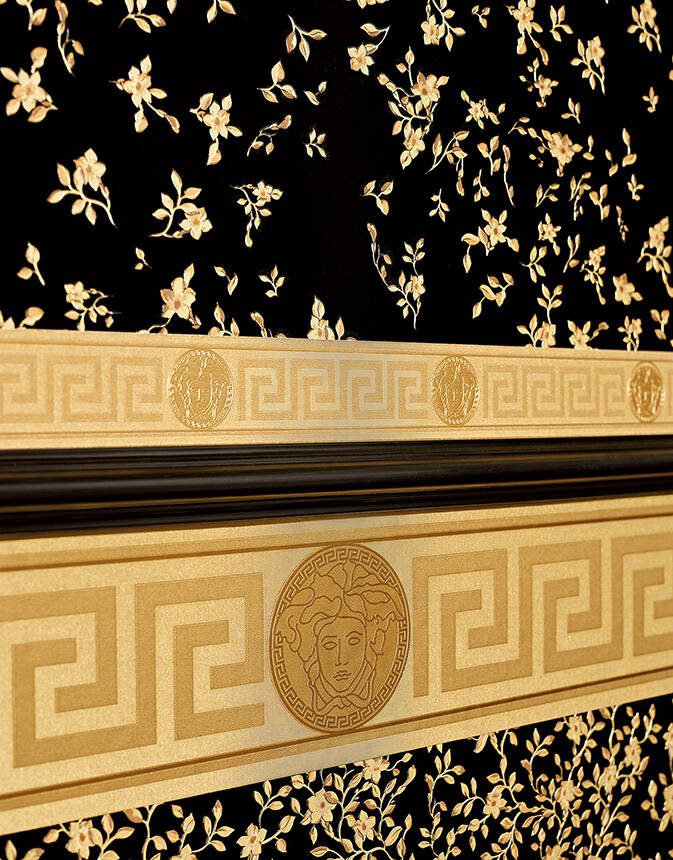 Versace Fall Wallpaper - Black/Gold