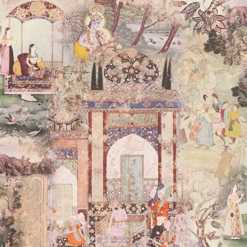 Sample – Echoes of Heritage - Vintage Wallpaper - Beige