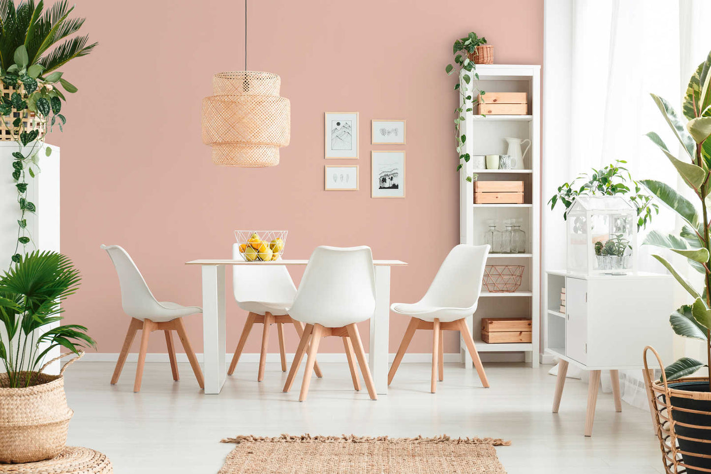 Textured Vinyl Wallpaper - Coral Pink