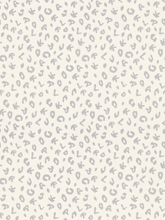 Leopard Alphabet Wallpaper - Cream - Discontinuing